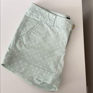 American Eagle midi stretch shorts polka dot green